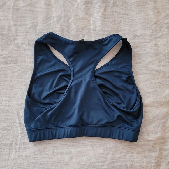 Blue Zip-Up Sports Bra - Picture 2 of 2
